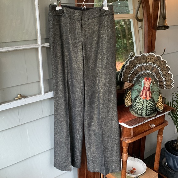 J.Crew Favorite Fit Shimmer TALL LONG Black with Gold Thread - Picture 1 of 9